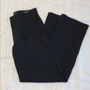 Black Pinstripe Pants Made in Italy